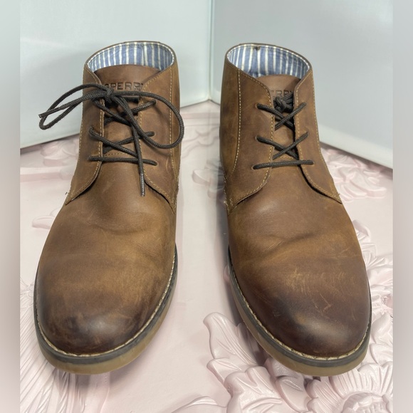 SPERRY Newman Chukka Light Boots Brown Leather Men’s 12M - Picture 4 of 12